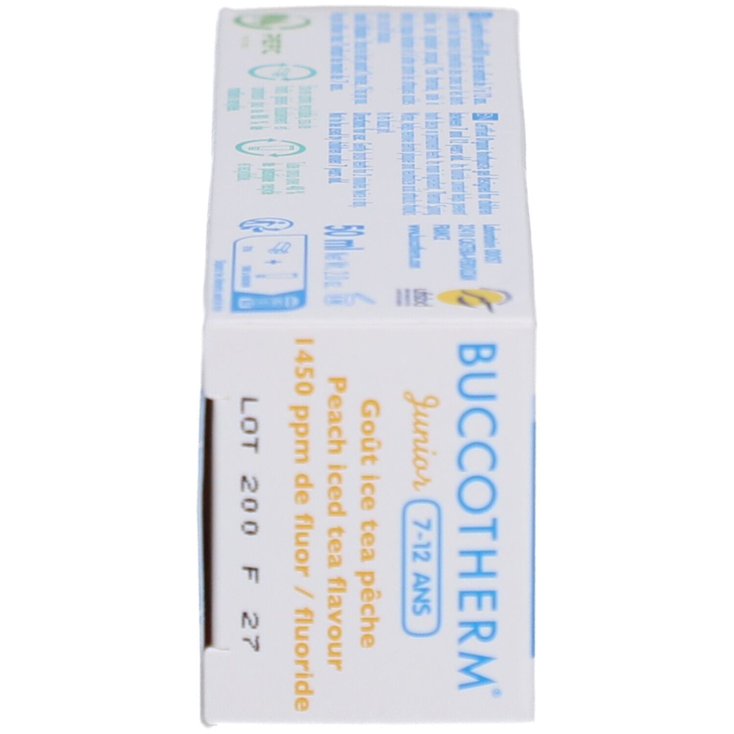 Buccotherm Dentifrice à l'Eau Thermale Ice Tea Pêche Junior 7-12 Ans