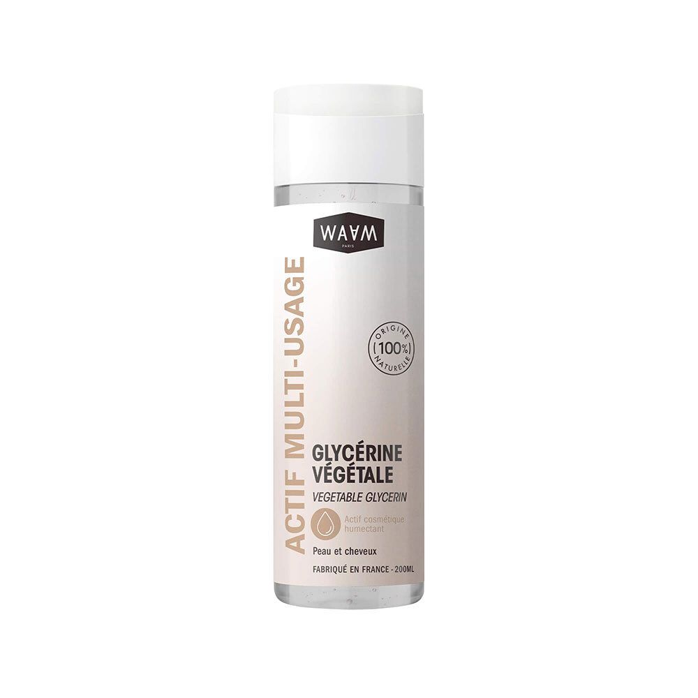 Flacon de WAAM Glycérine, 100% naturelle, pour peau et cheveux.