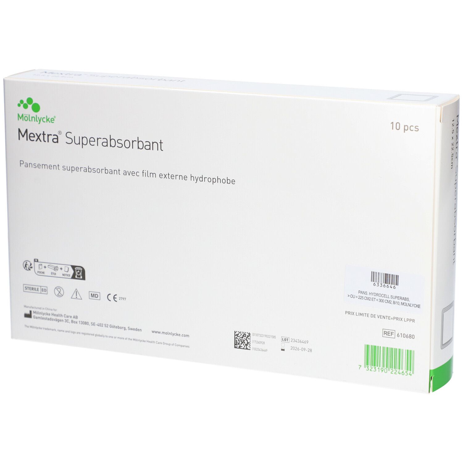 MEXTRA SUPERABSORBANT - Pansement hydrocellulaire superabsorbant, multicouche, non adhésif