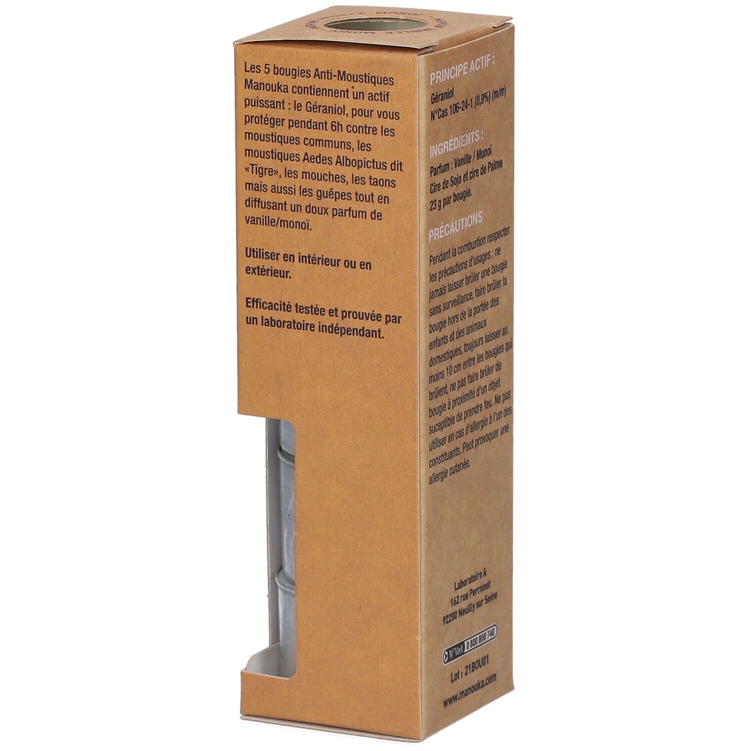 manouka® Bougie anti-moustiques