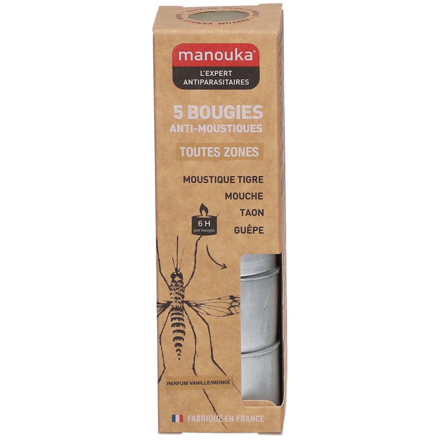 manouka® Bougie anti-moustiques