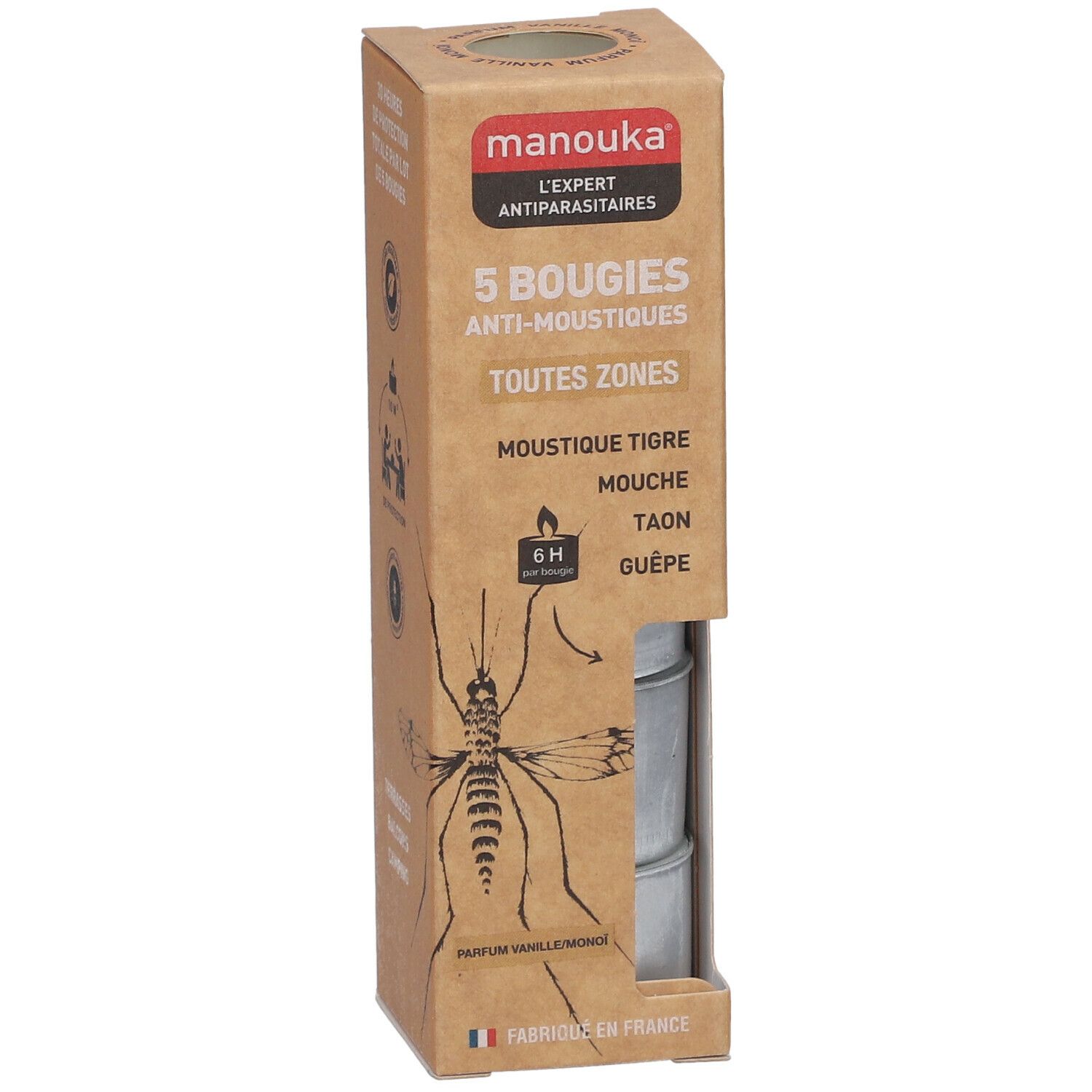 manouka® Bougie anti-moustiques