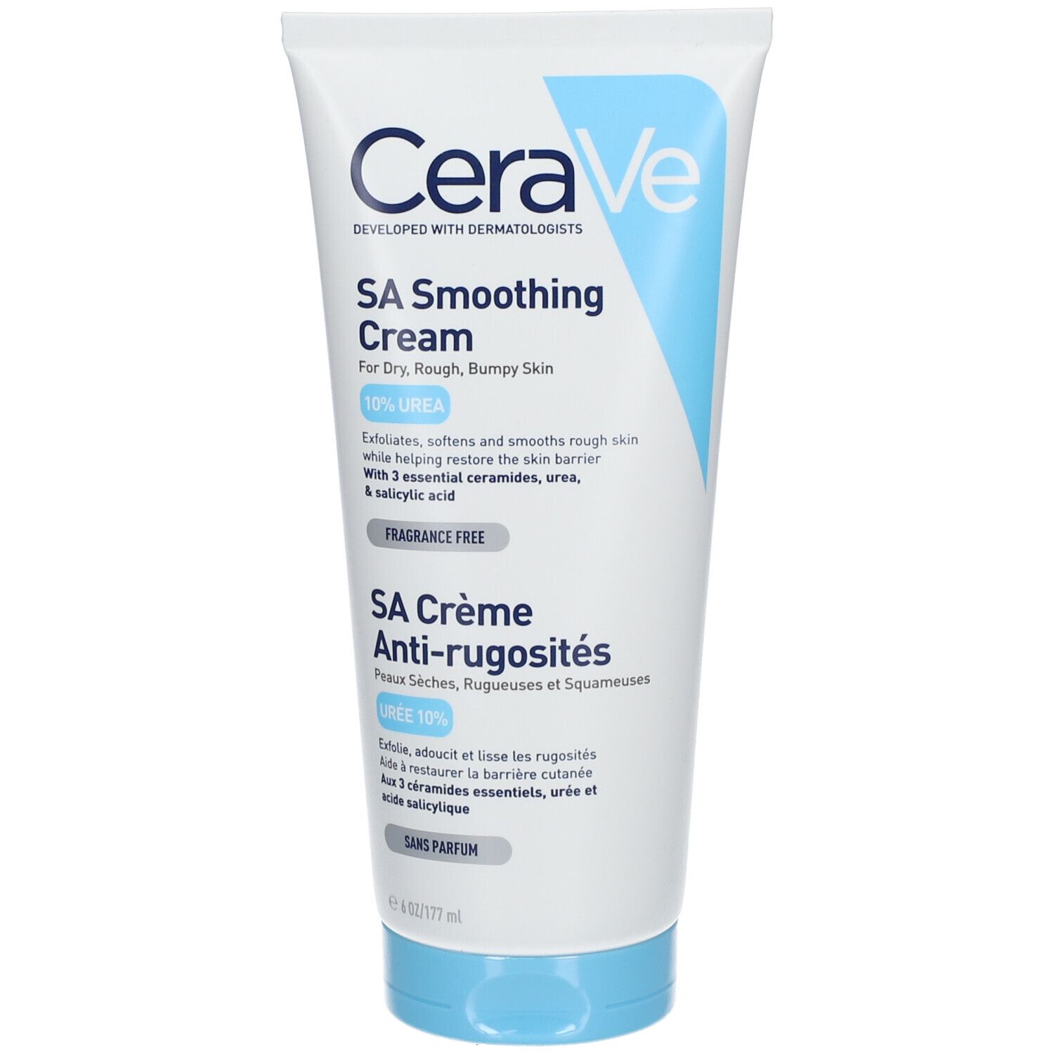 CeraVe SA Crème Anti-rugosités pour les peaux très sèches, rugueuses 177 ml