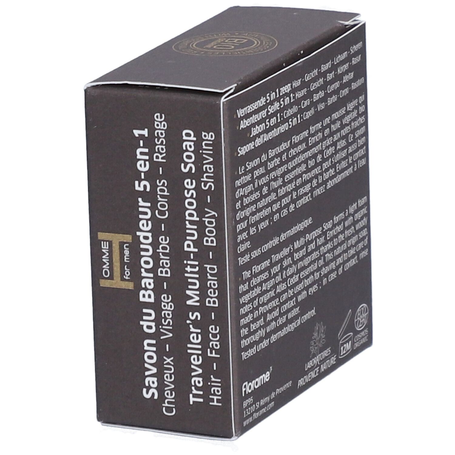 Florame Savon du baroudeur 5 en 1 homme BIO cèdre & argan