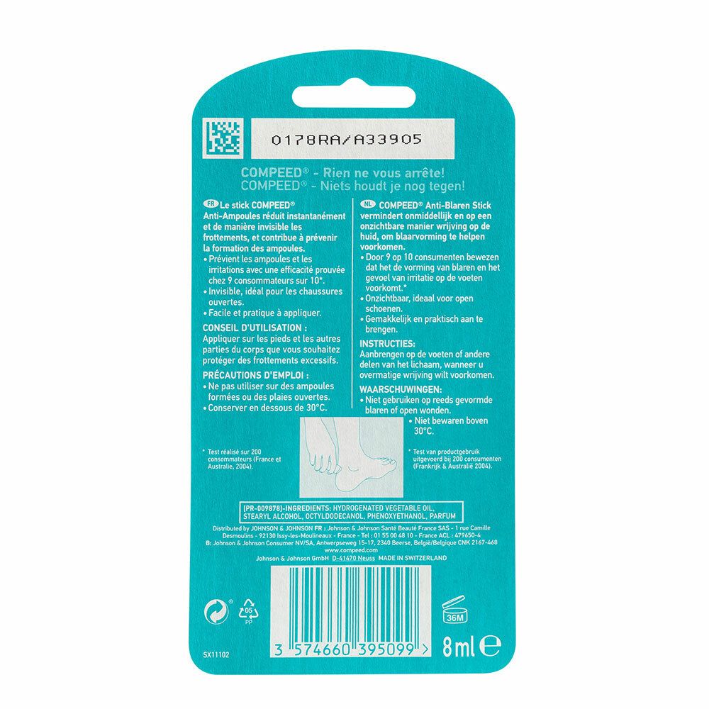 Compeed® - Stick Anti-Ampoule et Anti-Frottement 8ml