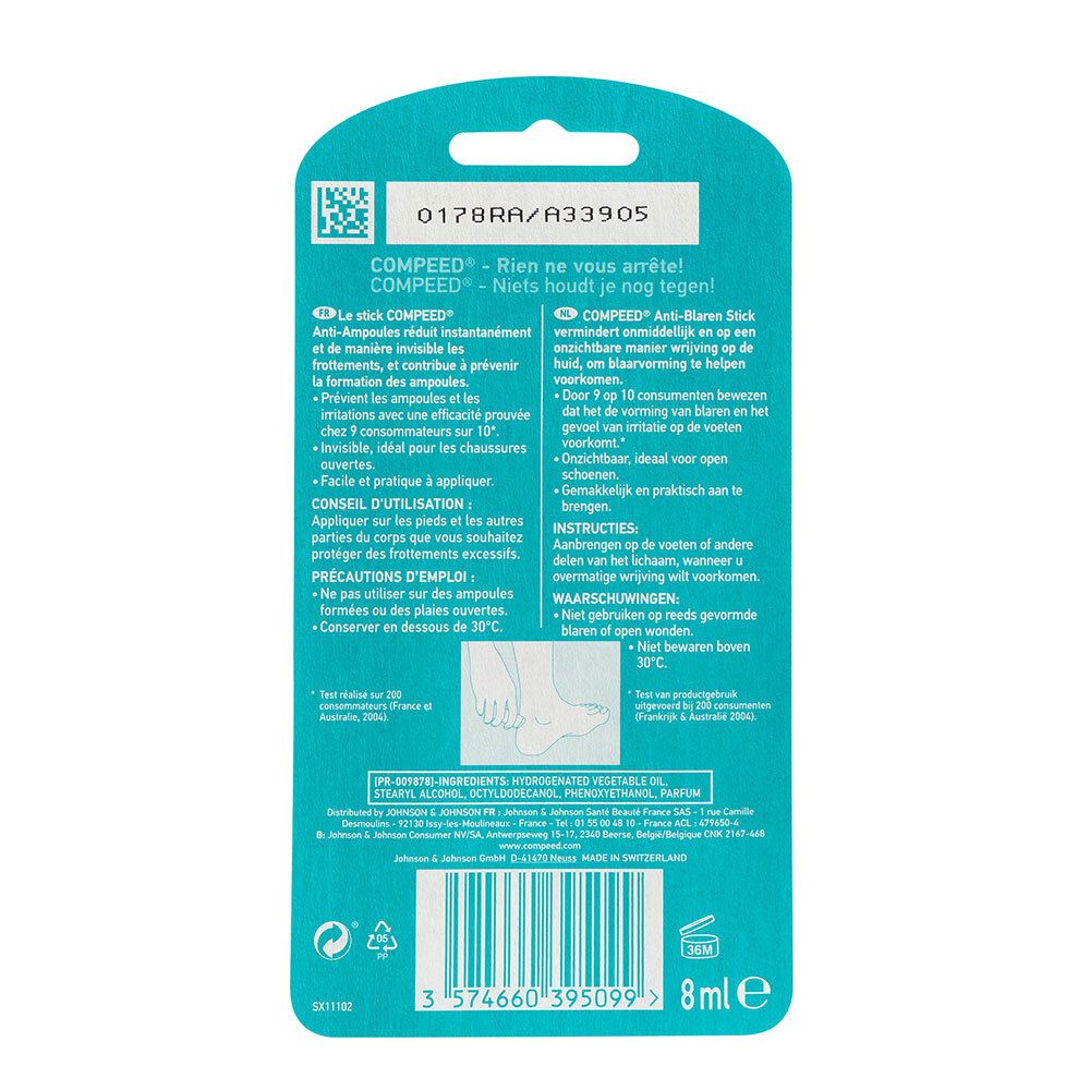 Compeed® - Stick Anti-Ampoule et Anti-Frottement 8ml