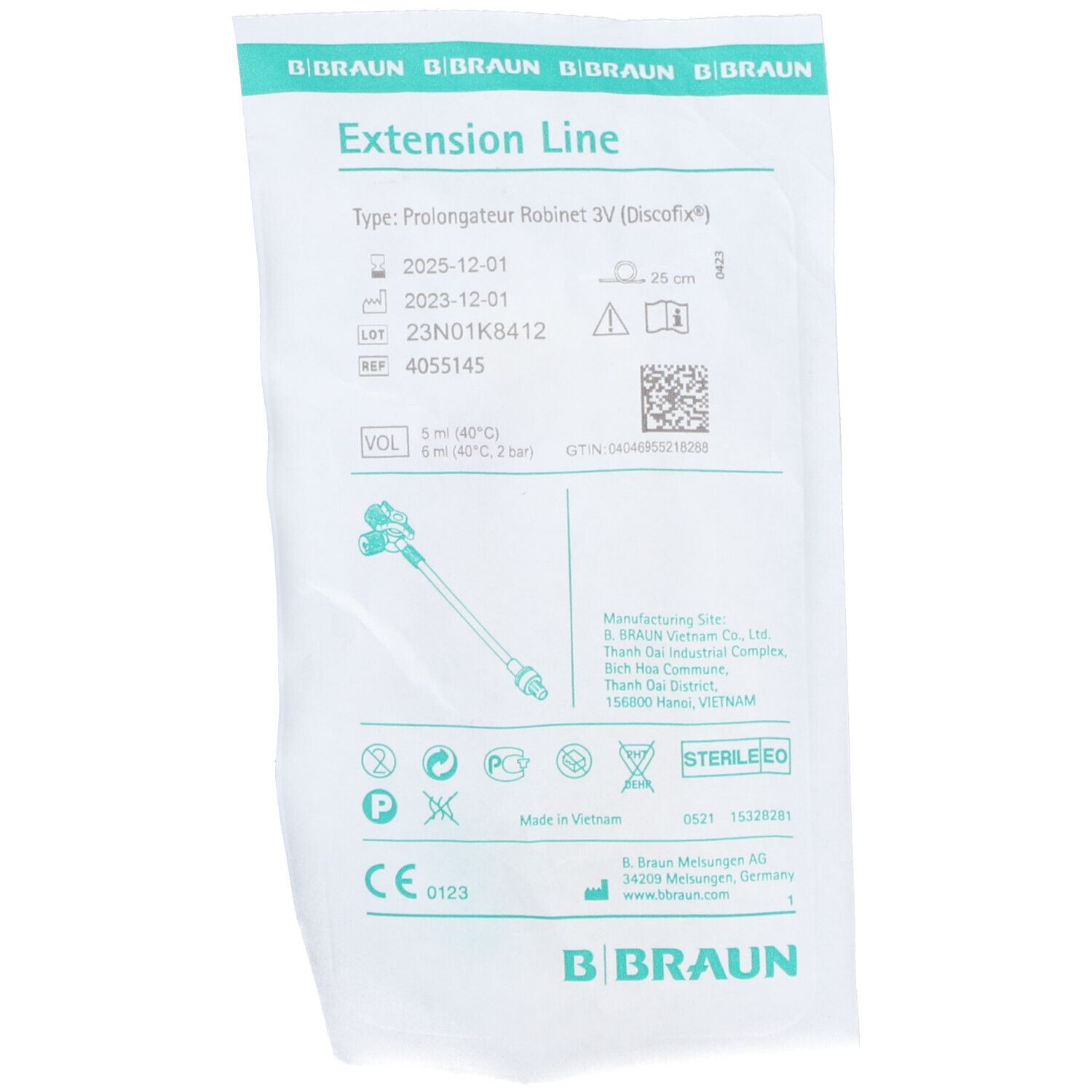 B BRAUN Extension Line Prolongateur PVC 3 Voies 1 Pc s Redcare Pharmacie