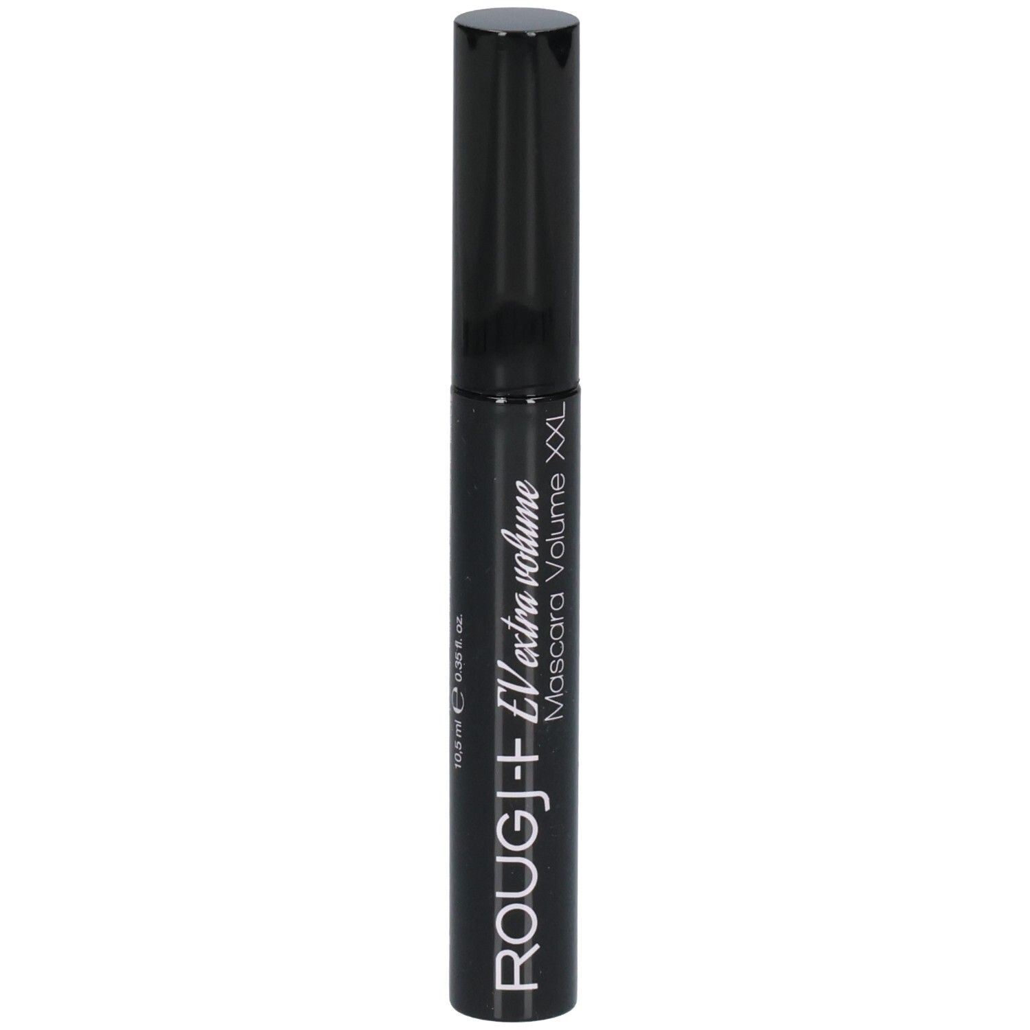 ROUGJ+ Mascara Extra Volume XXL, applicateur de mascara noir.