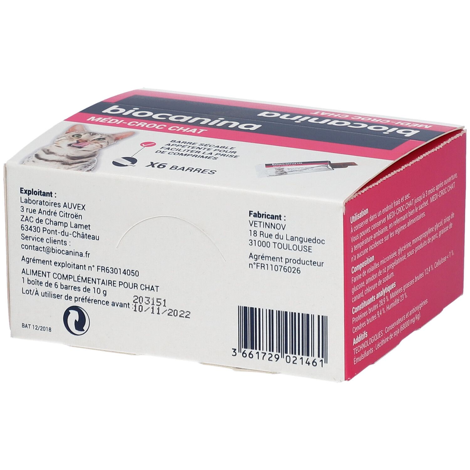 biocanina  MEDI-CROC CHAT Barre