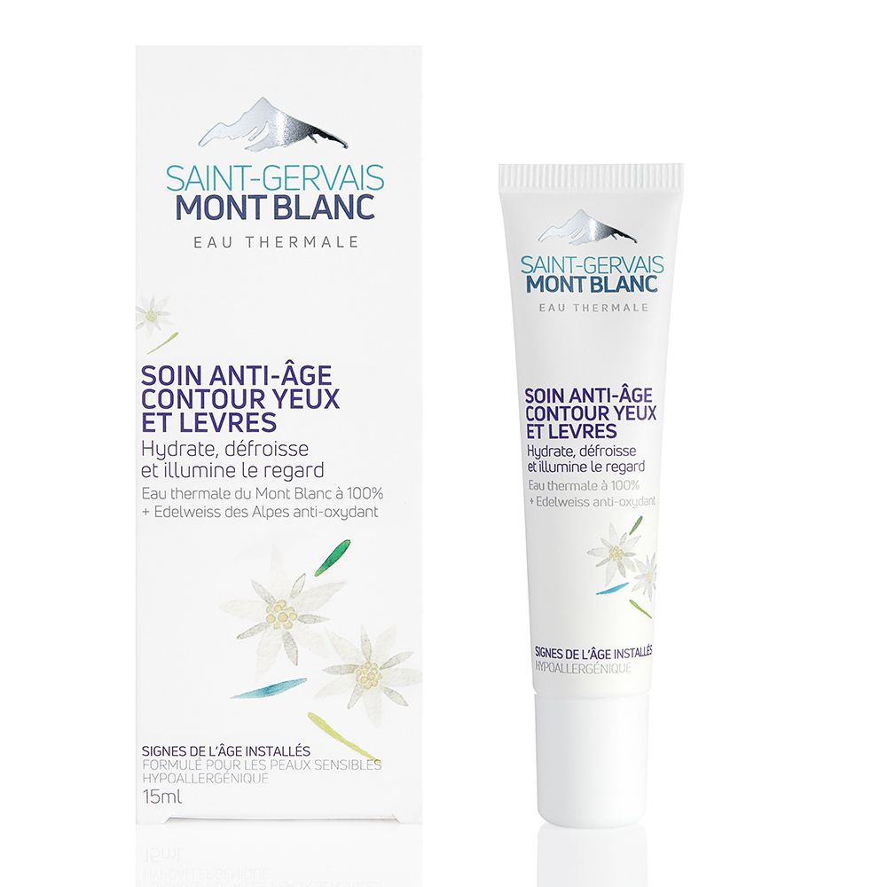 Saint-Gervais MONT BLANC Soin anti-âge contour yeux et lèvres 15 ml