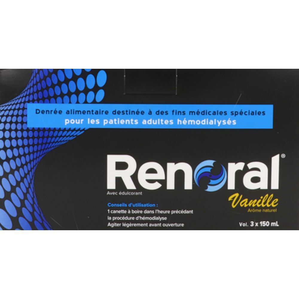 Renoral, Denrée alimentaire destinée à des fins médicales spéciales, arôme vanille, 150 ml