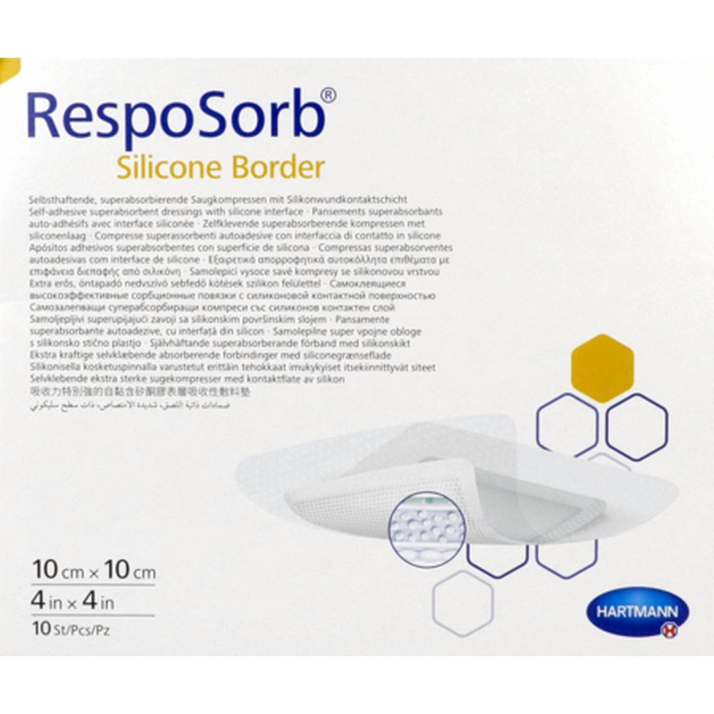 Hartmann RespoSorb® Silicone Border 10 x 10 cm