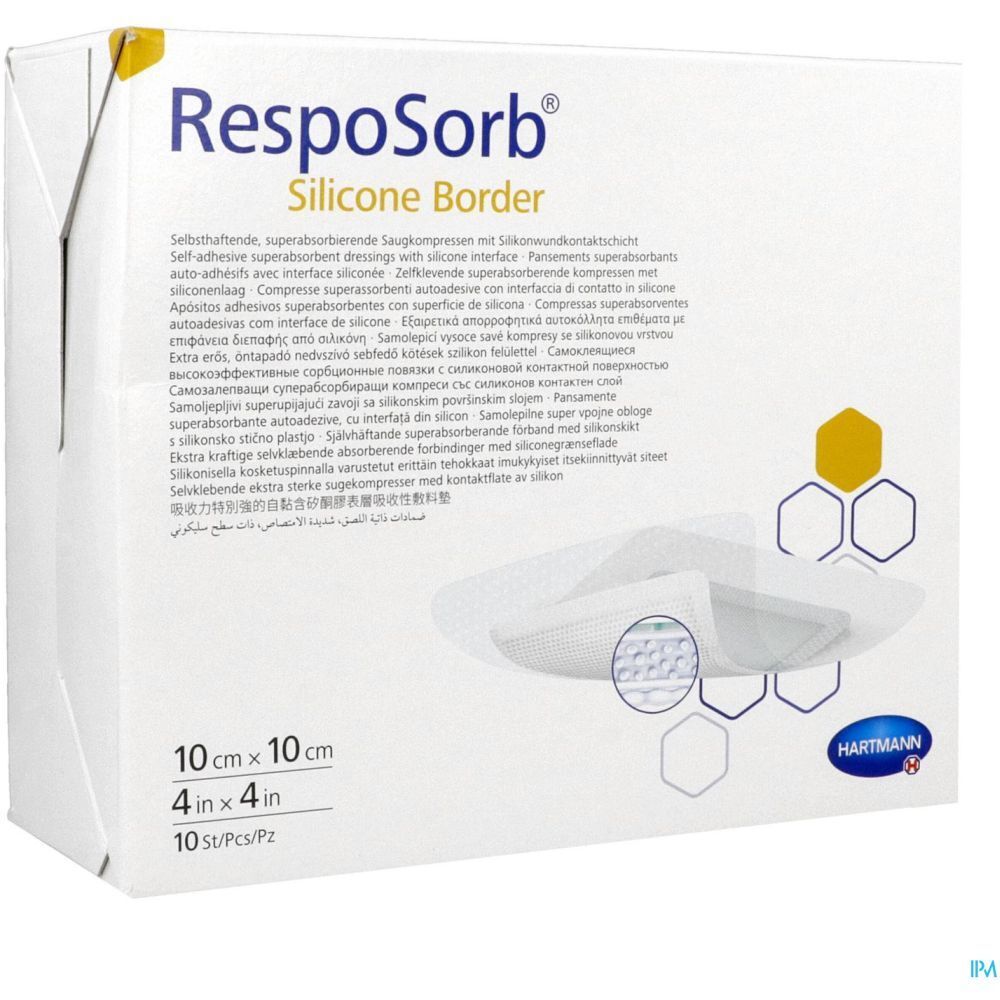 Hartmann RespoSorb® Silicone Border 10 x 10 cm