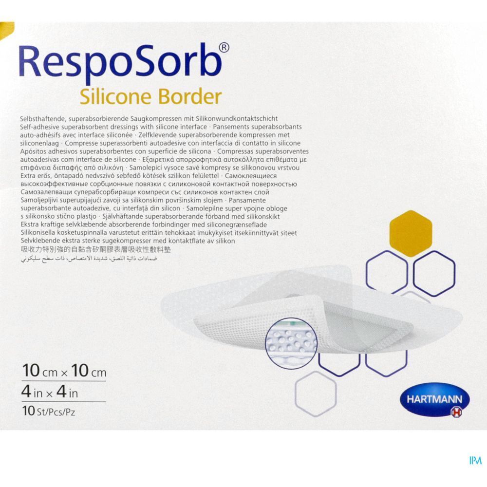 Hartmann RespoSorb® Silicone Border 10 x 10 cm