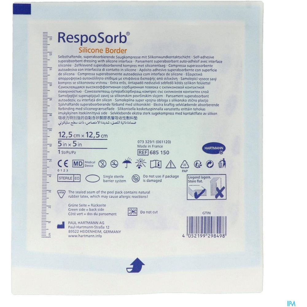 Hartmann RespoSorb® Silicone Border 12,5 x 12,5 cm