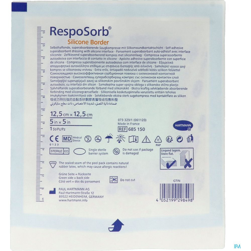 Hartmann RespoSorb® Silicone Border 12,5 x 12,5 cm