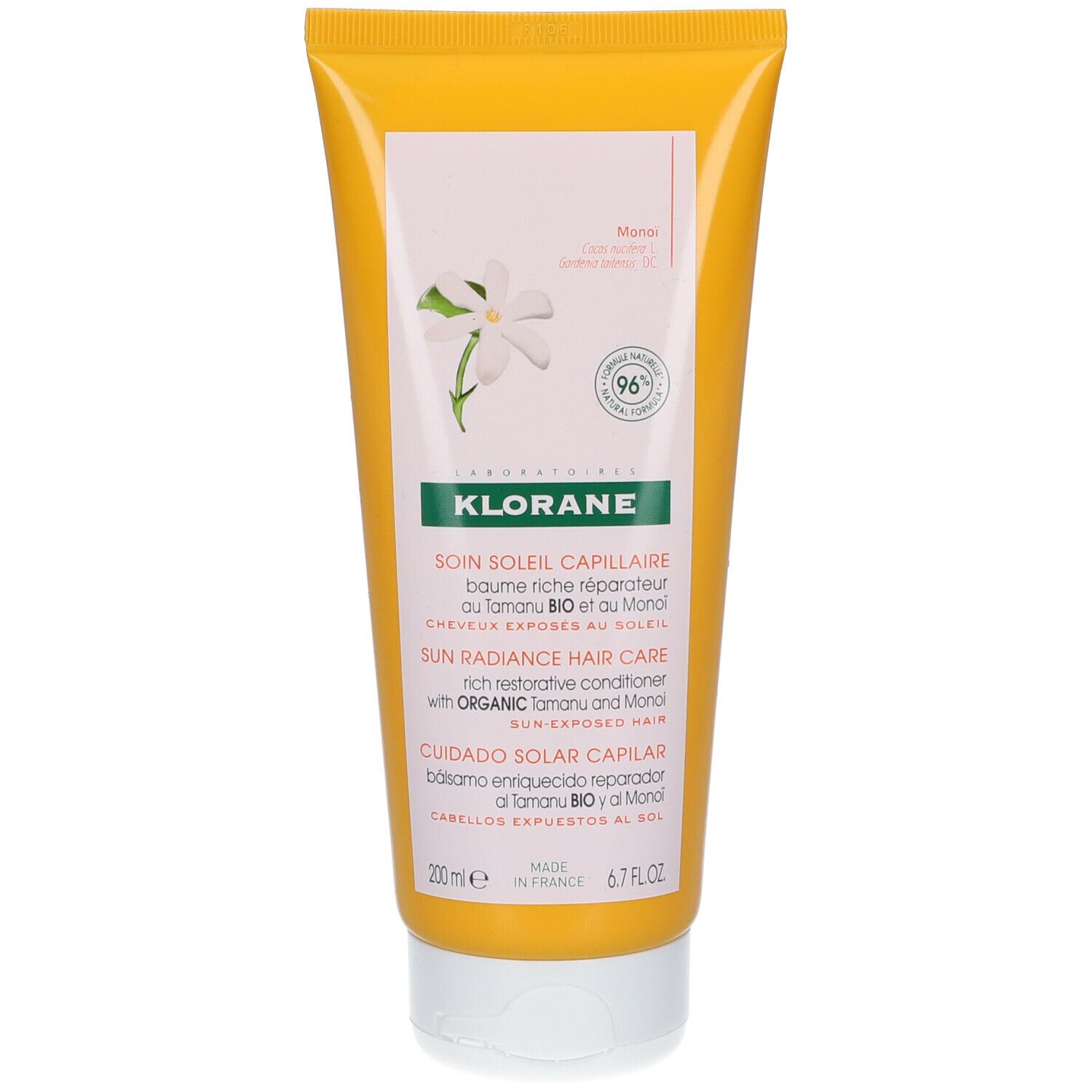 KLORANE Baume riche réparateur après-soleil au Monoï et Tamanu BIO