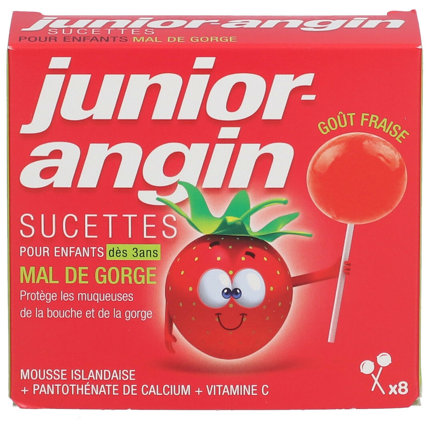 Junior Angin Boite de 8 sucettes