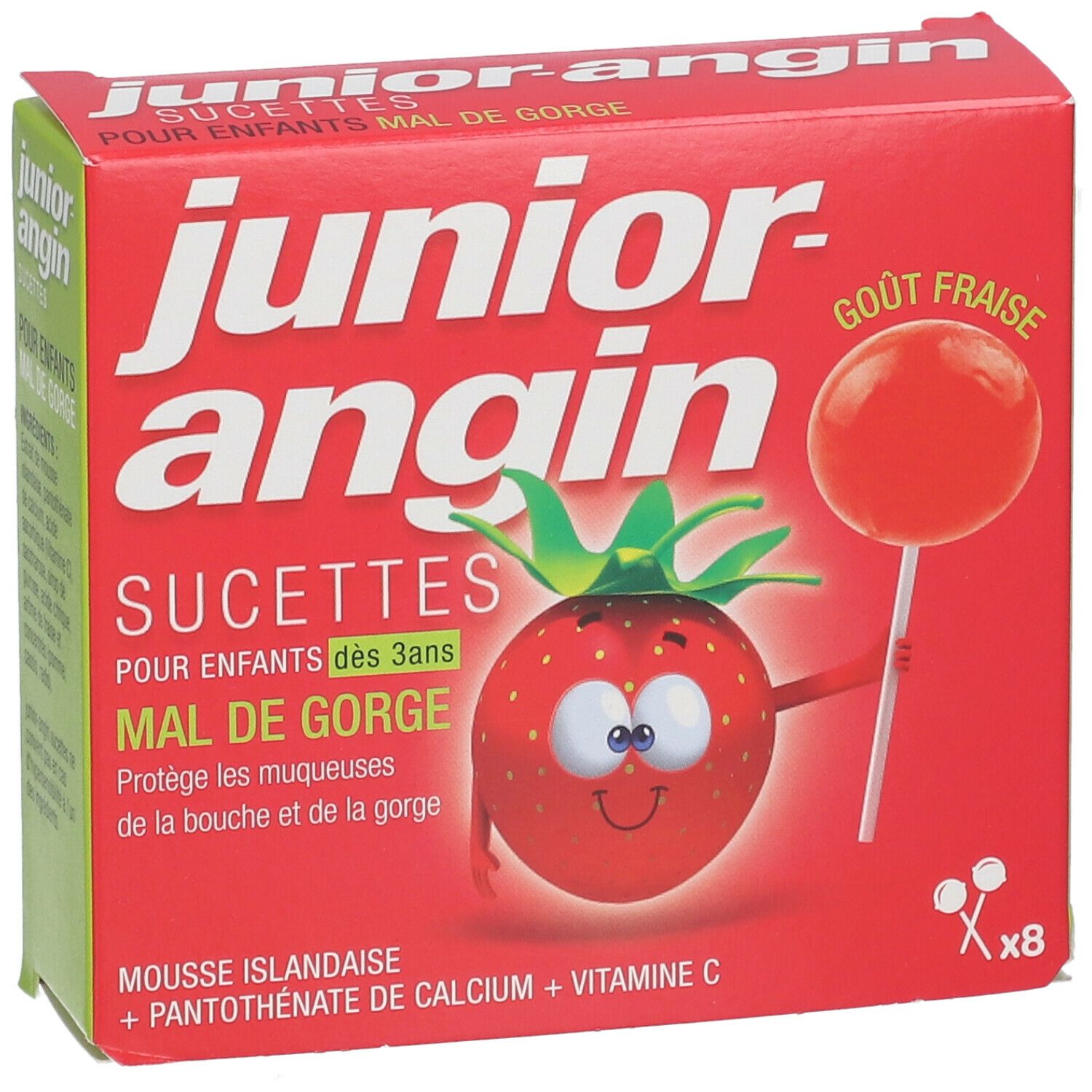 Junior Angin Boite de 8 sucettes