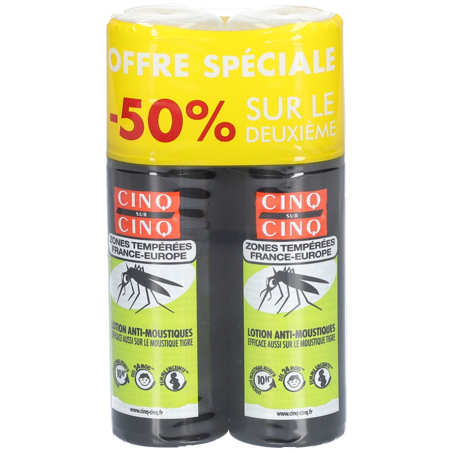 Lot de 2 Spray Zones Temperées Anti-Moustiques 100 ml Cinq sur Cinq