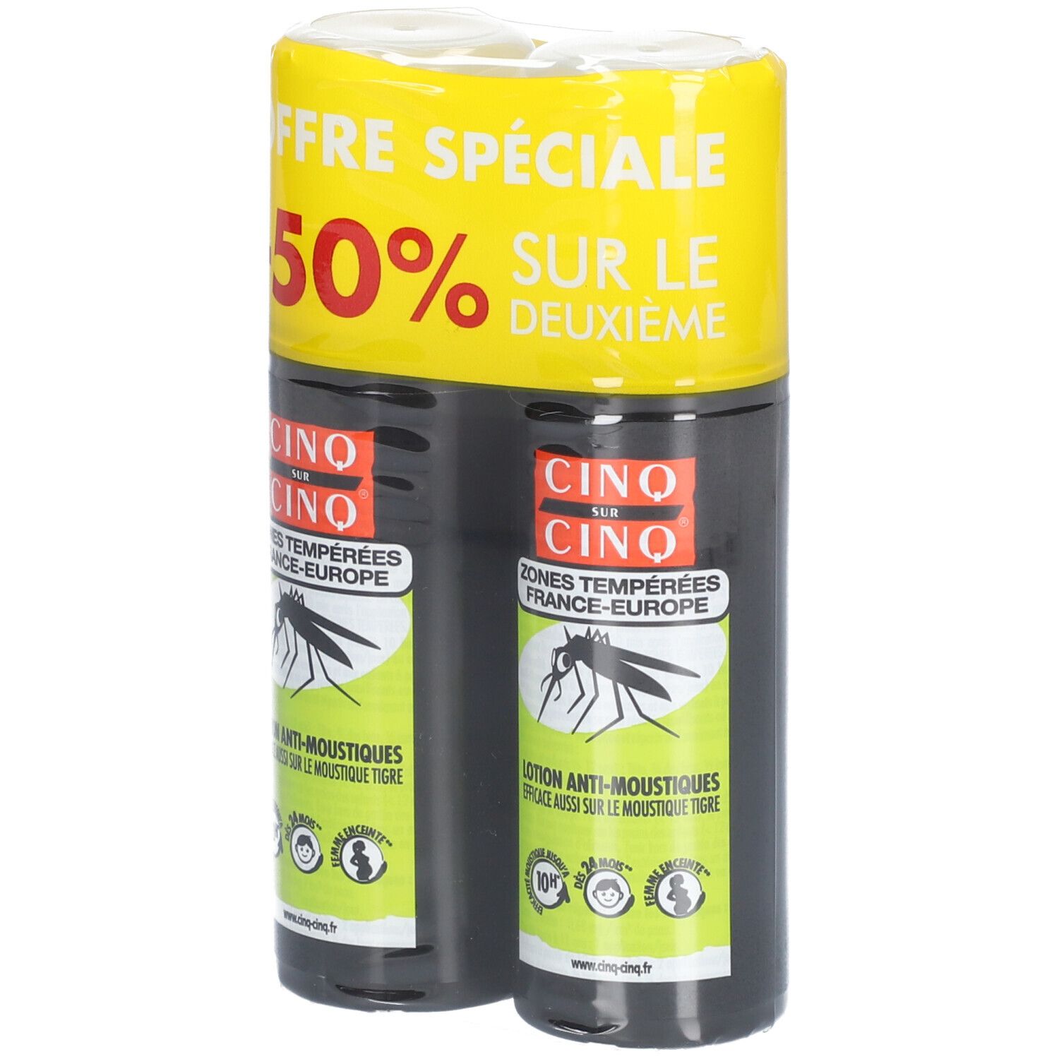 Lot de 2 Spray Zones Temperées Anti-Moustiques 100 ml Cinq sur Cinq