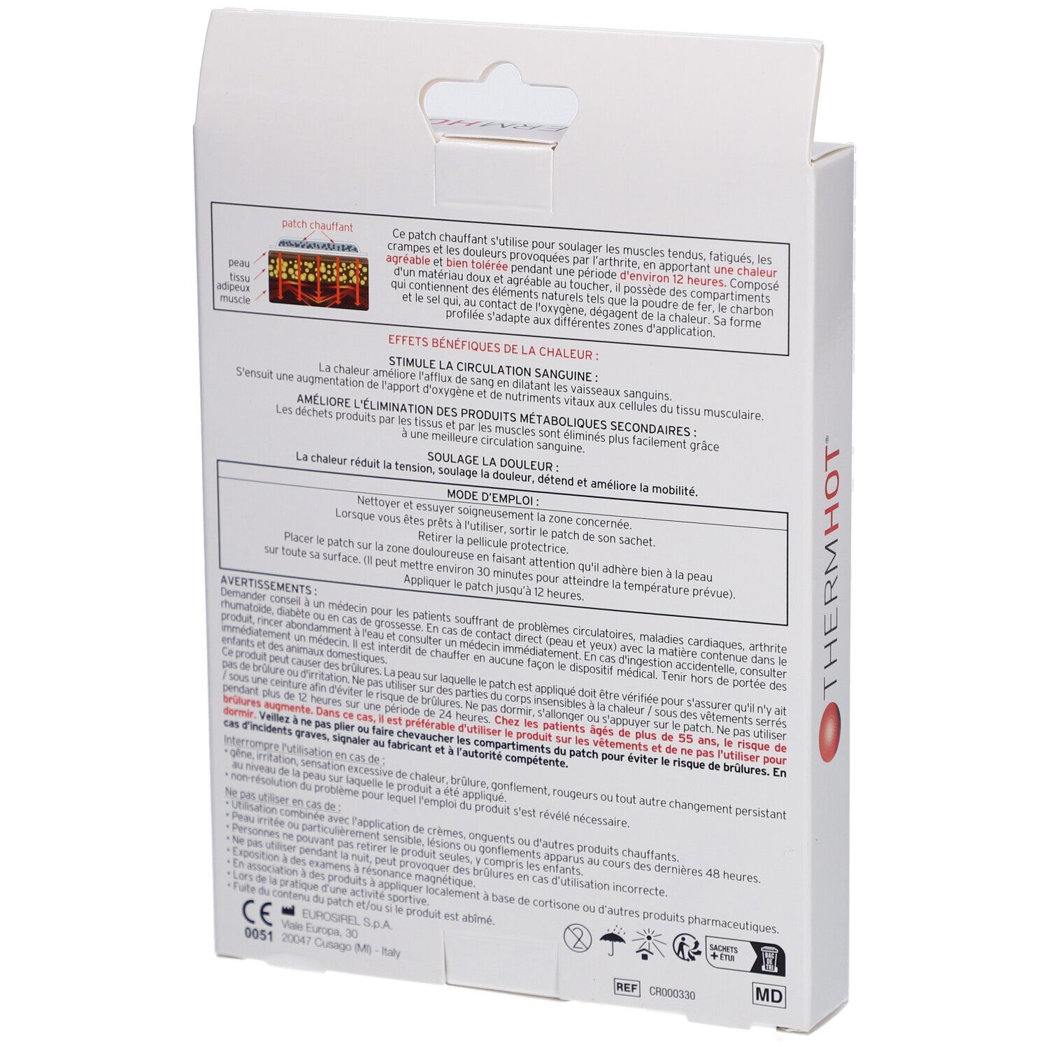 ThermHot Promo 4 Cou/Dos/Epaule/Poignet Patchs Chauffants