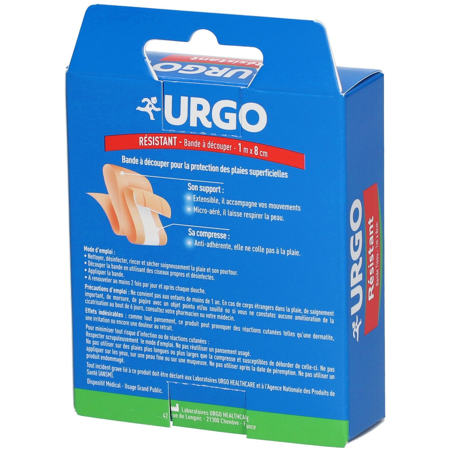 URGO Résistant Pansement 1 m x 8 cm
