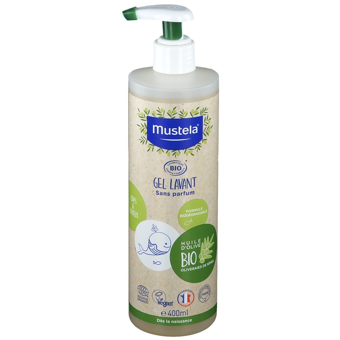 mustela® Gel lavant certifié BIO Corps & cheveux