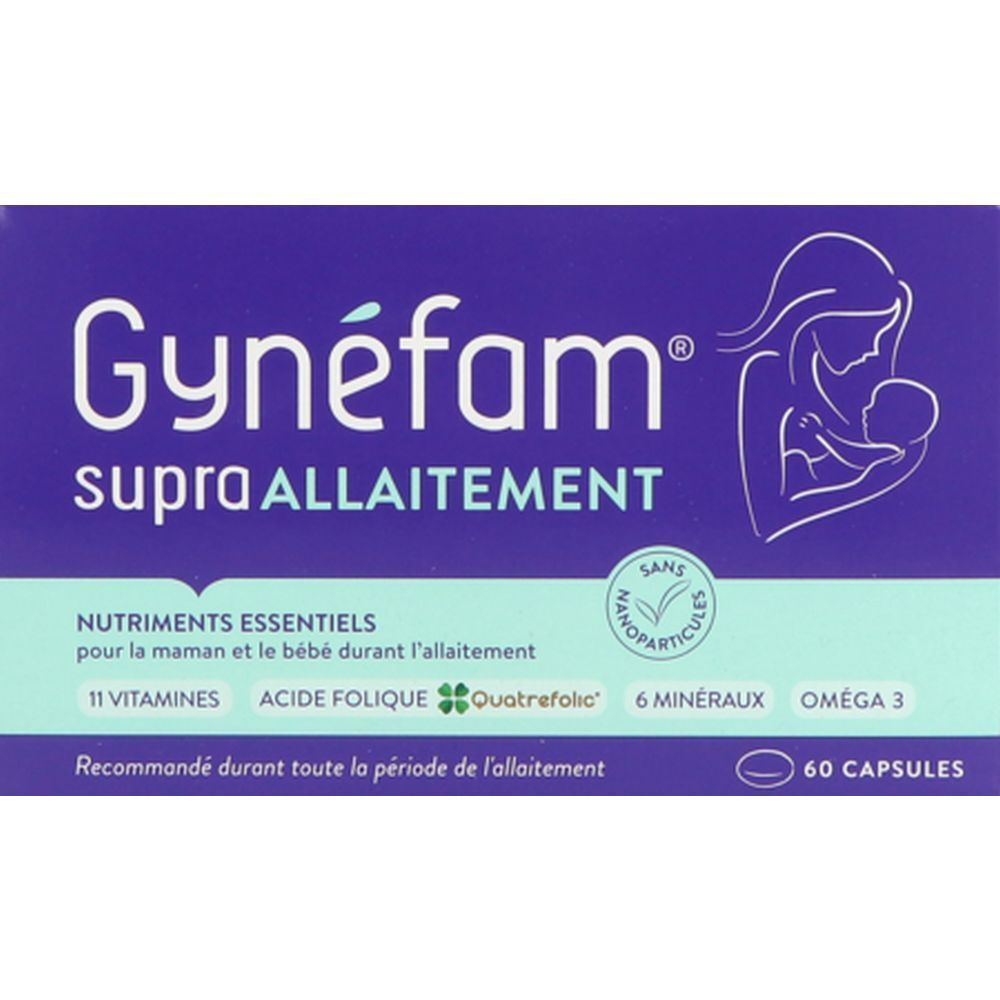 Gynéfam Supra Allaitement, Capsule, complément alimentaire pour l'allaitement, bt 60