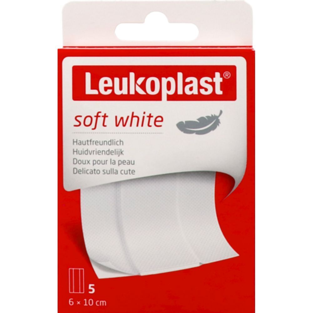 LEUKOPLAST SOFT WHITE - Pansement adhésif extensible, hypoallergénique, prédécoupé