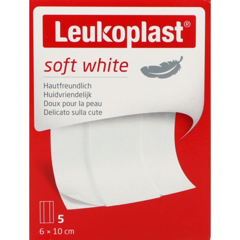 LEUKOPLAST SOFT WHITE - Pansement adhésif extensible, hypoallergénique, prédécoupé