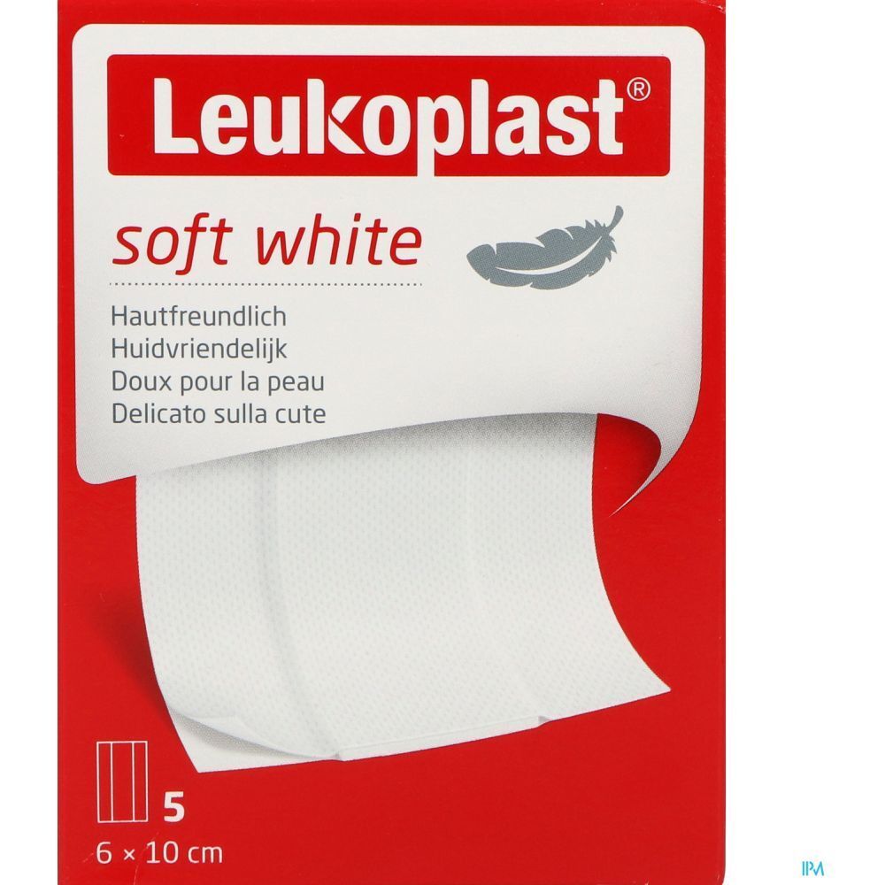 LEUKOPLAST SOFT WHITE - Pansement adhésif extensible, hypoallergénique, prédécoupé