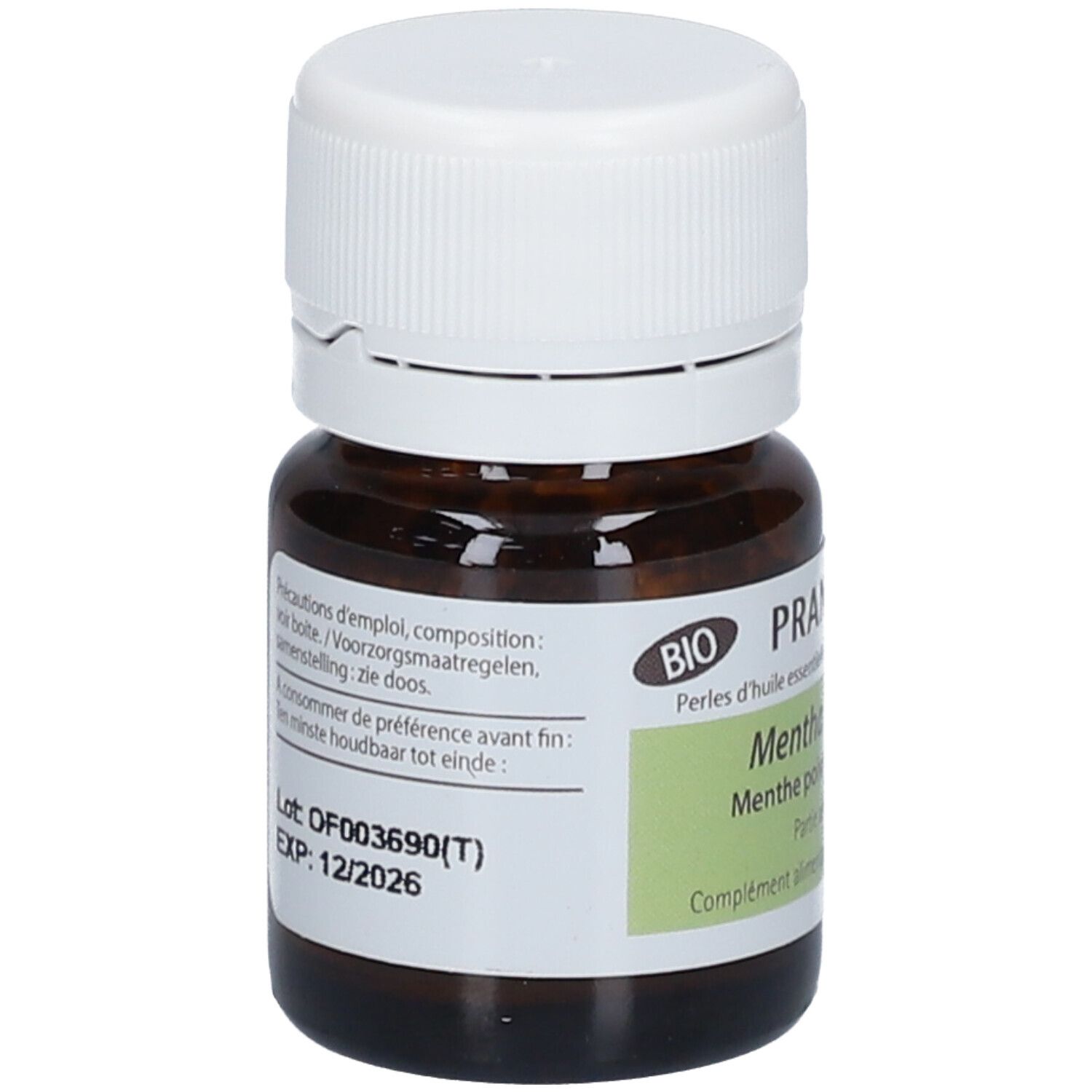 Pranarôm Perles d'huile essentielle Menthe Poivrée Bio 60 pc(s ...
