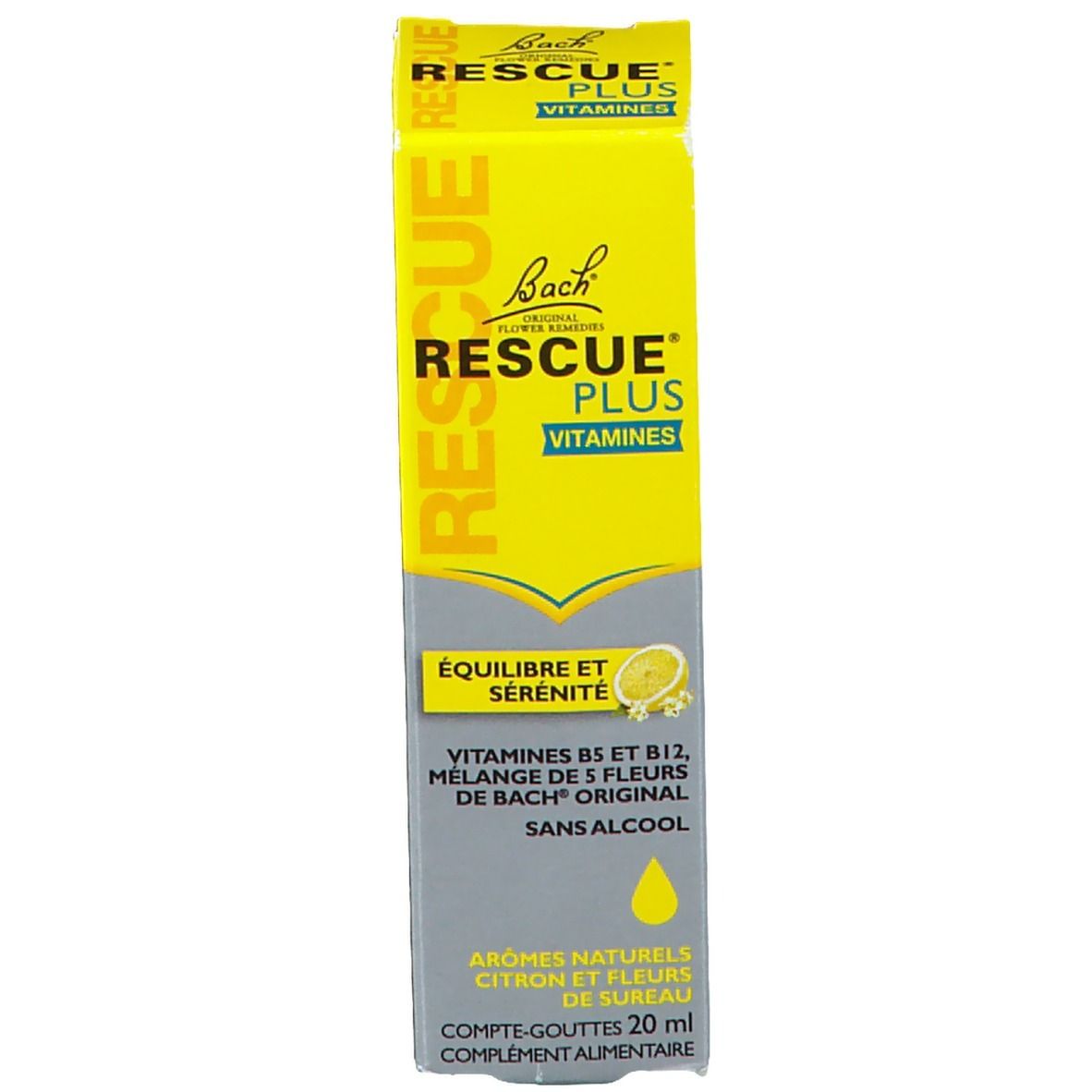 Fleurs de Bach RESCUE® Plus Vitamines Compte-gouttes