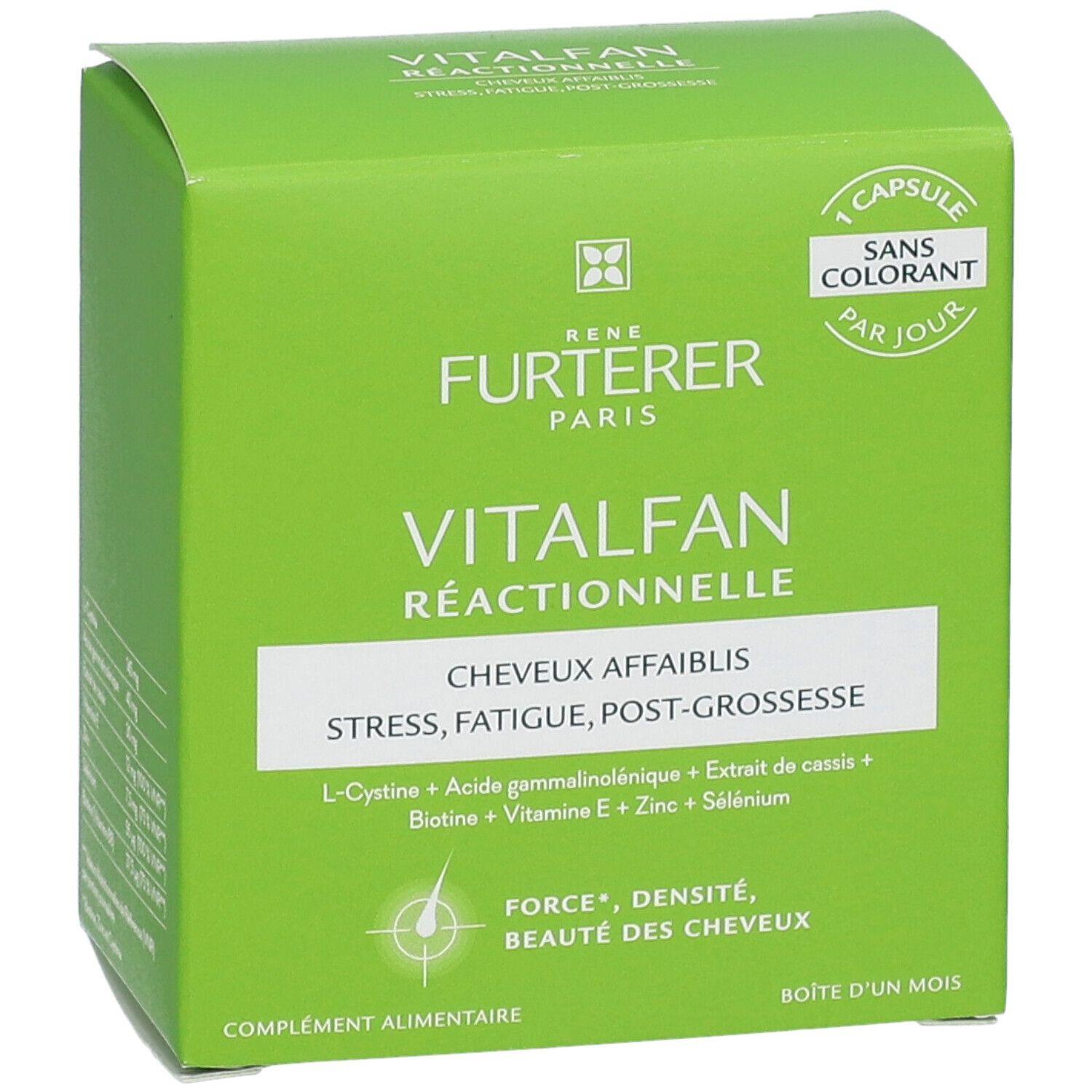 René Furterer VITALFAN 90 Capsules – Cure Anti-chute Réactionnelle 3 Mois – DLUO 09/24
