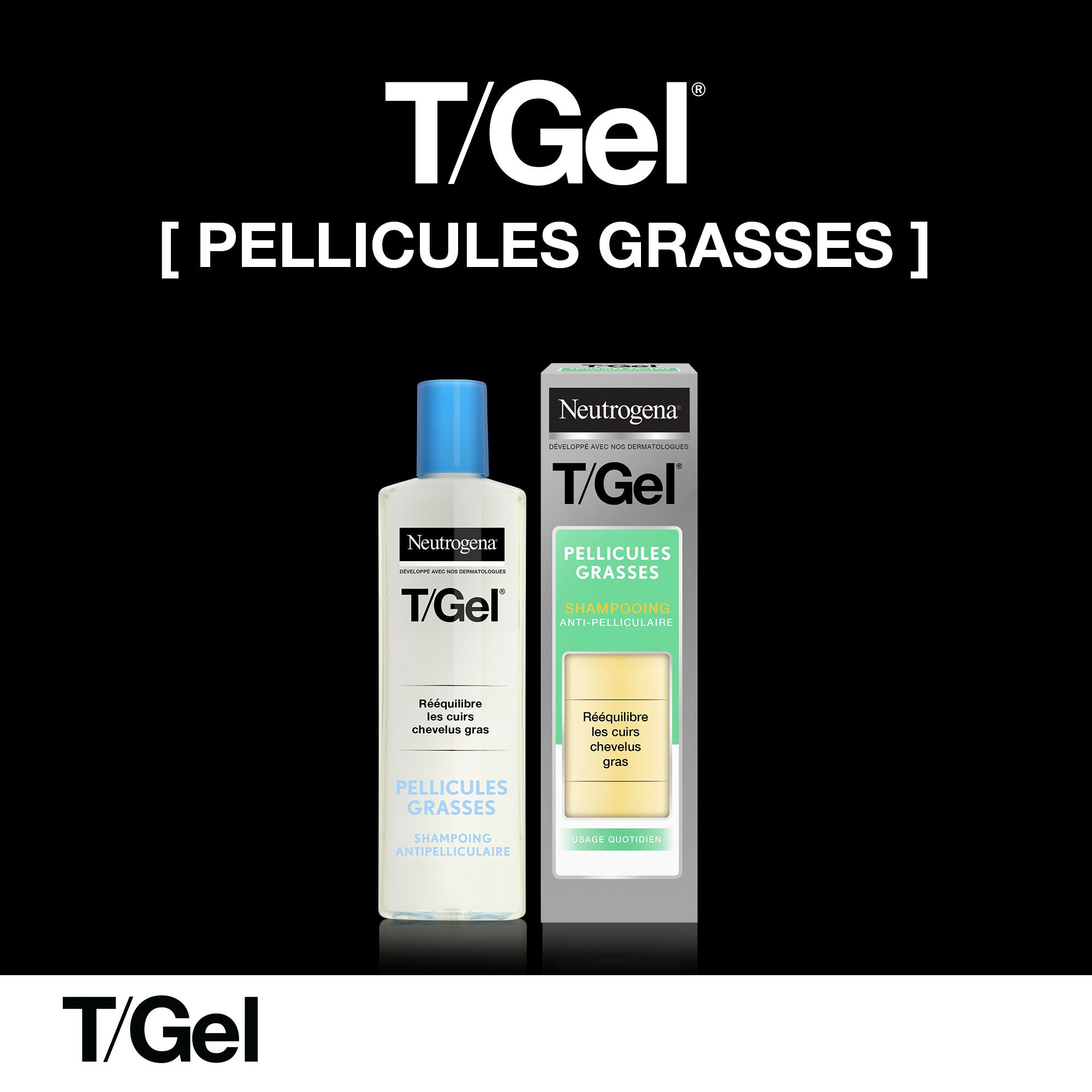 Neutrogena, T/Gel, Shampoing Pellicules Grasses 250 ml