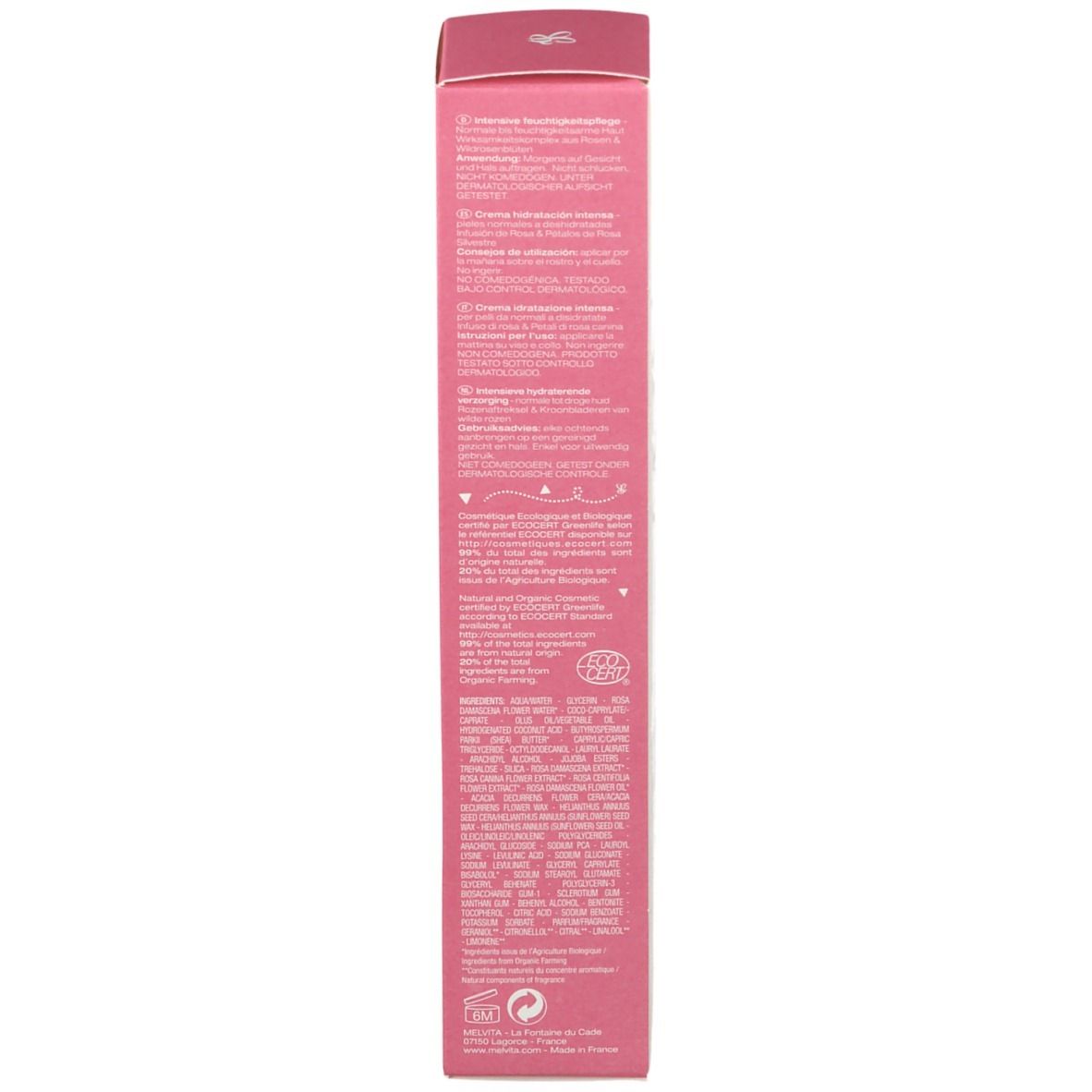 Melvita Nectar de Roses Soin de Jour hydratation intense