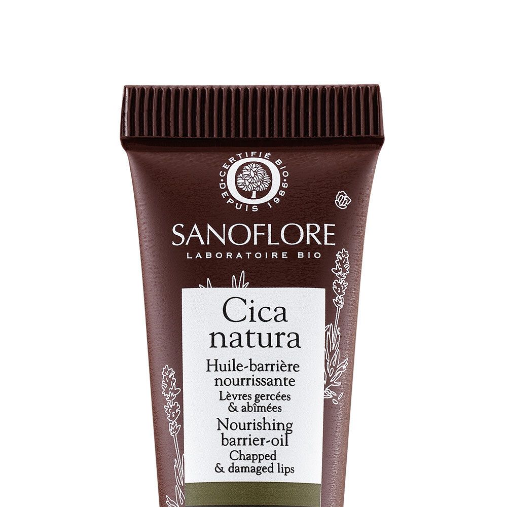 SANOFLORE Huile-barrière Cica natura certifiée Bio pour lèvres gercées et abîmées