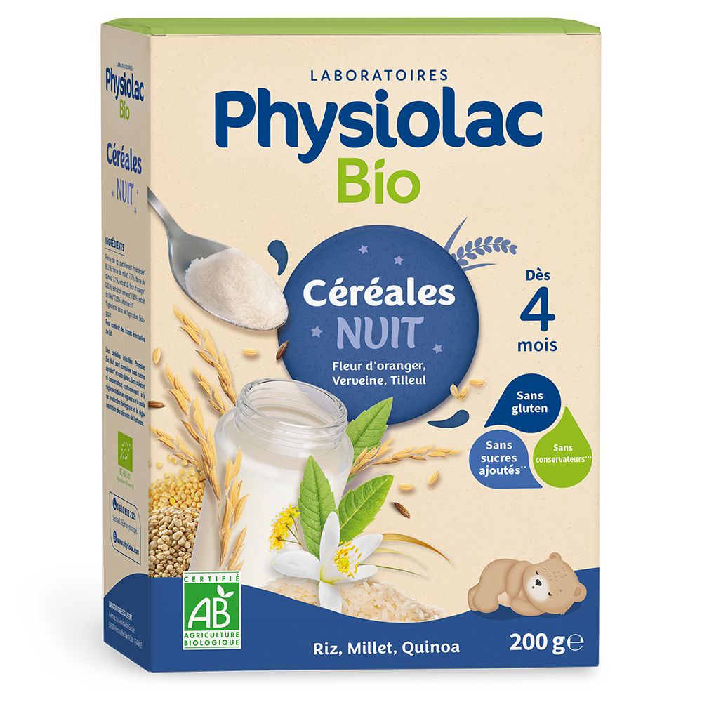 Physiolac Bio Céréales Fruits - Alimentation de bébé, dès 6 mois