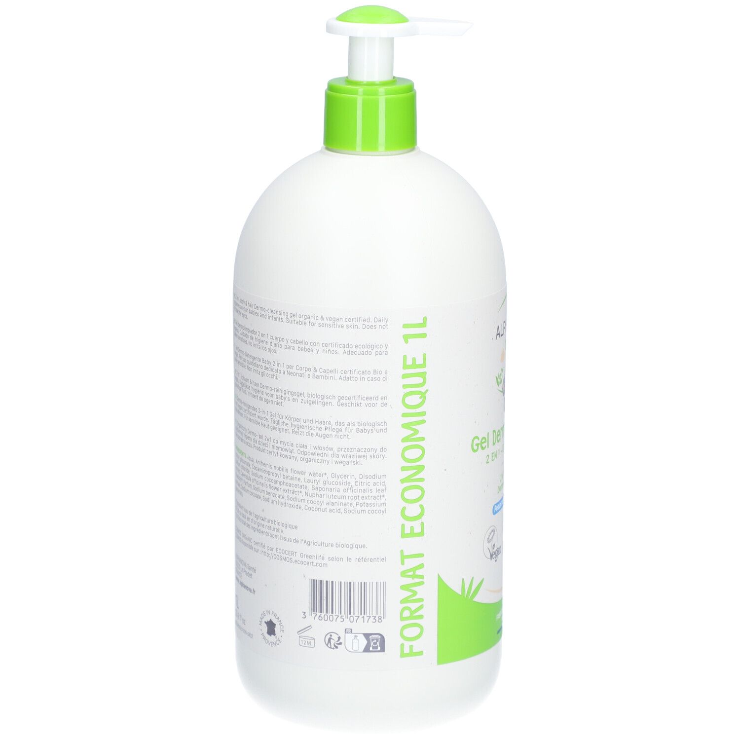Alphanova Bébé Gel Dermo-Nettoyant 2-en-1