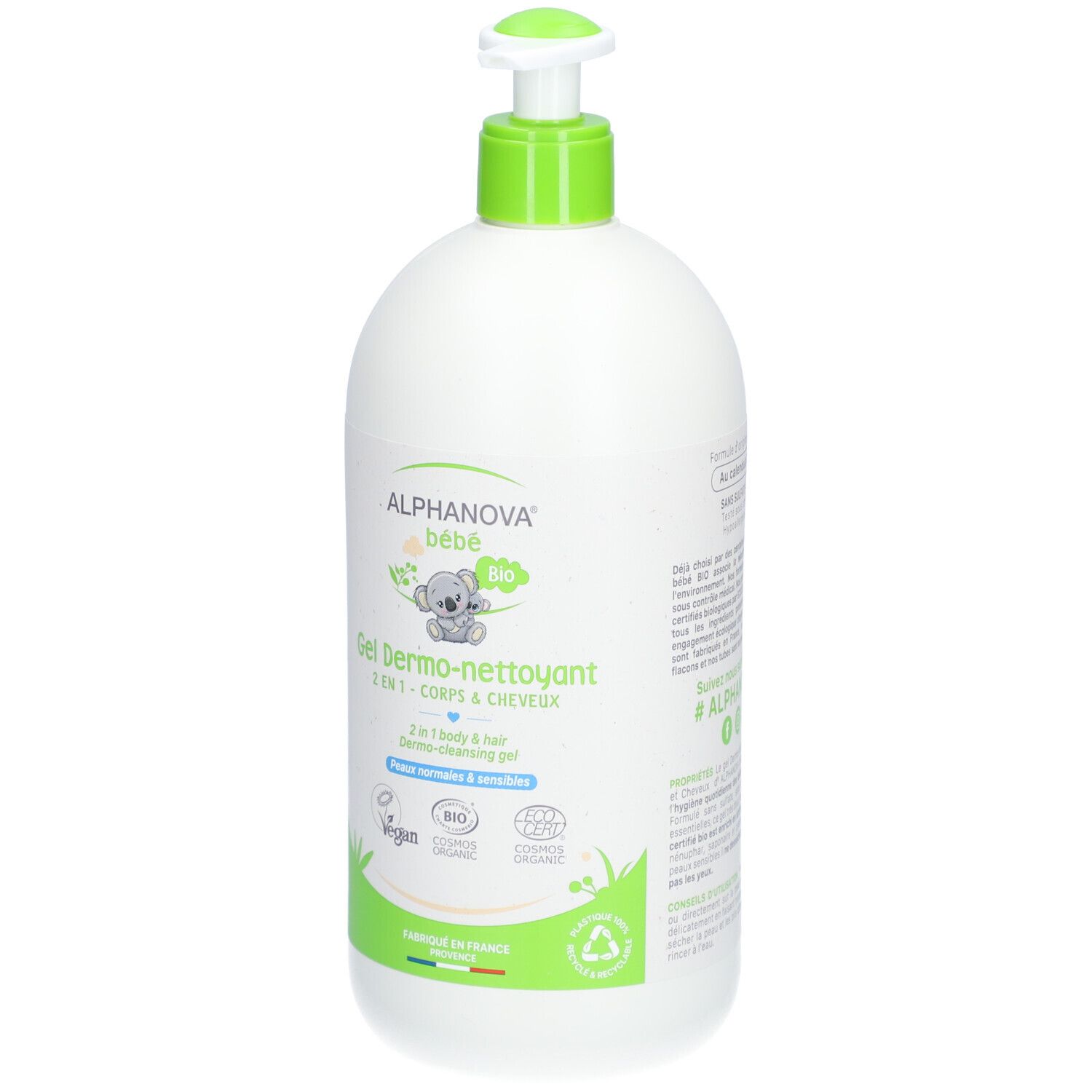 Alphanova Bébé Gel Dermo-Nettoyant 2-en-1