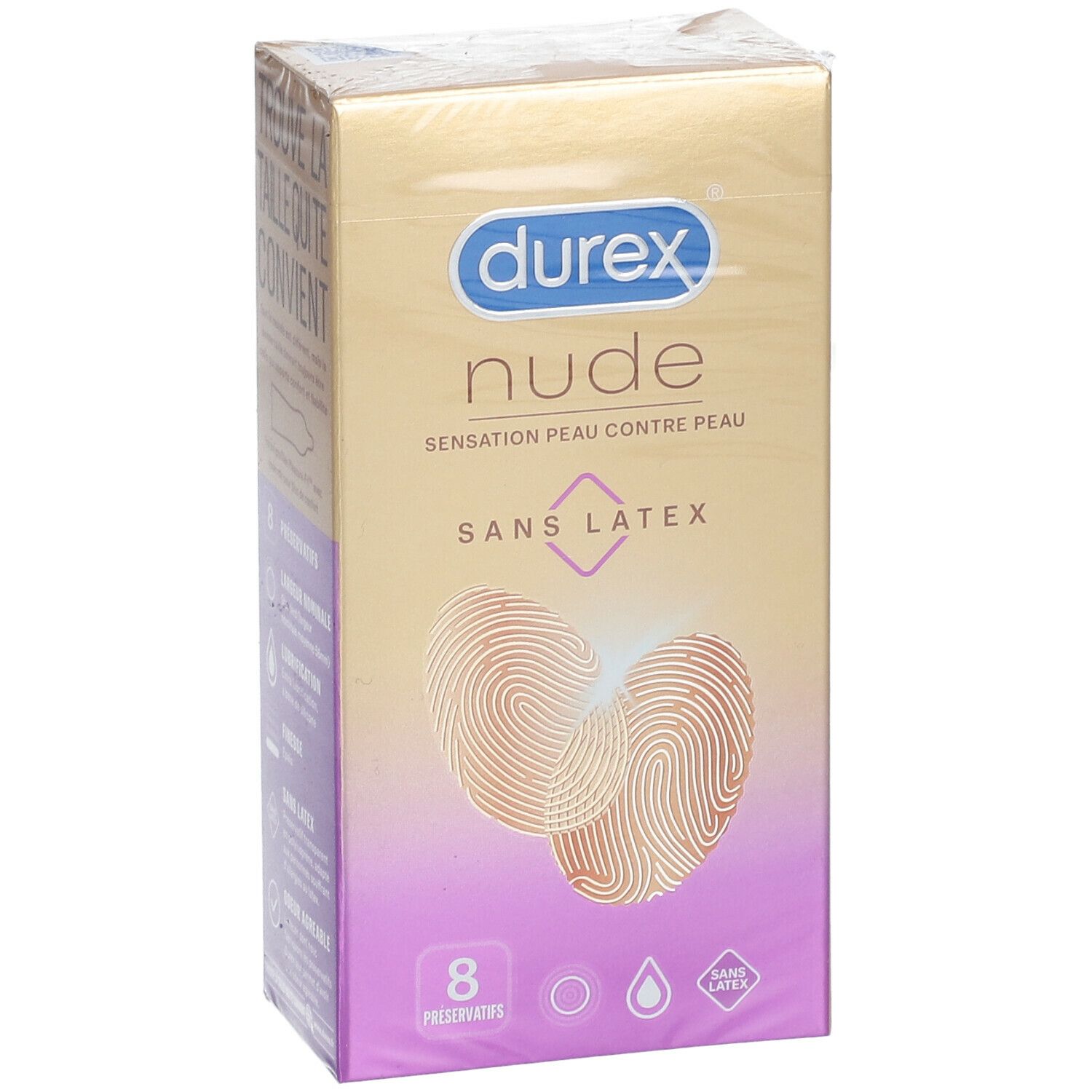 durex® Nude Préservatifs Sans Latex Sensation Peau contre Peau