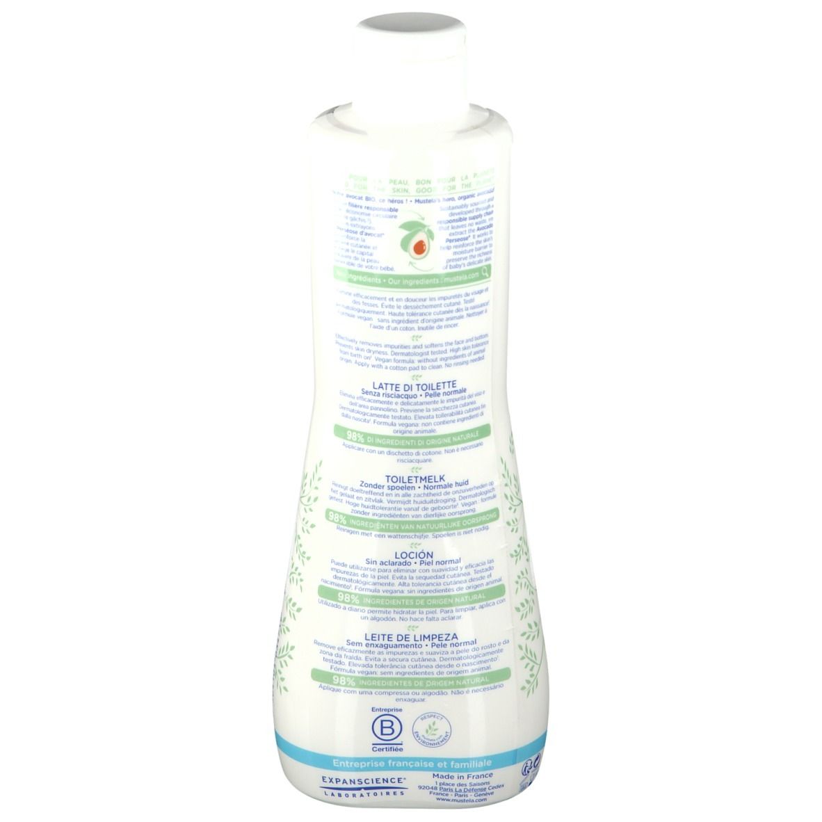 mustela® Bébé Enfant Lait de Toilette Sans Rinçage Peau Normale