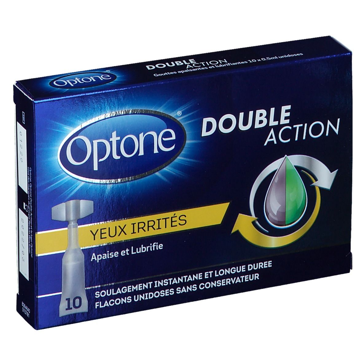 Optone Double Action gouttes apaisantes et lubrifiantes