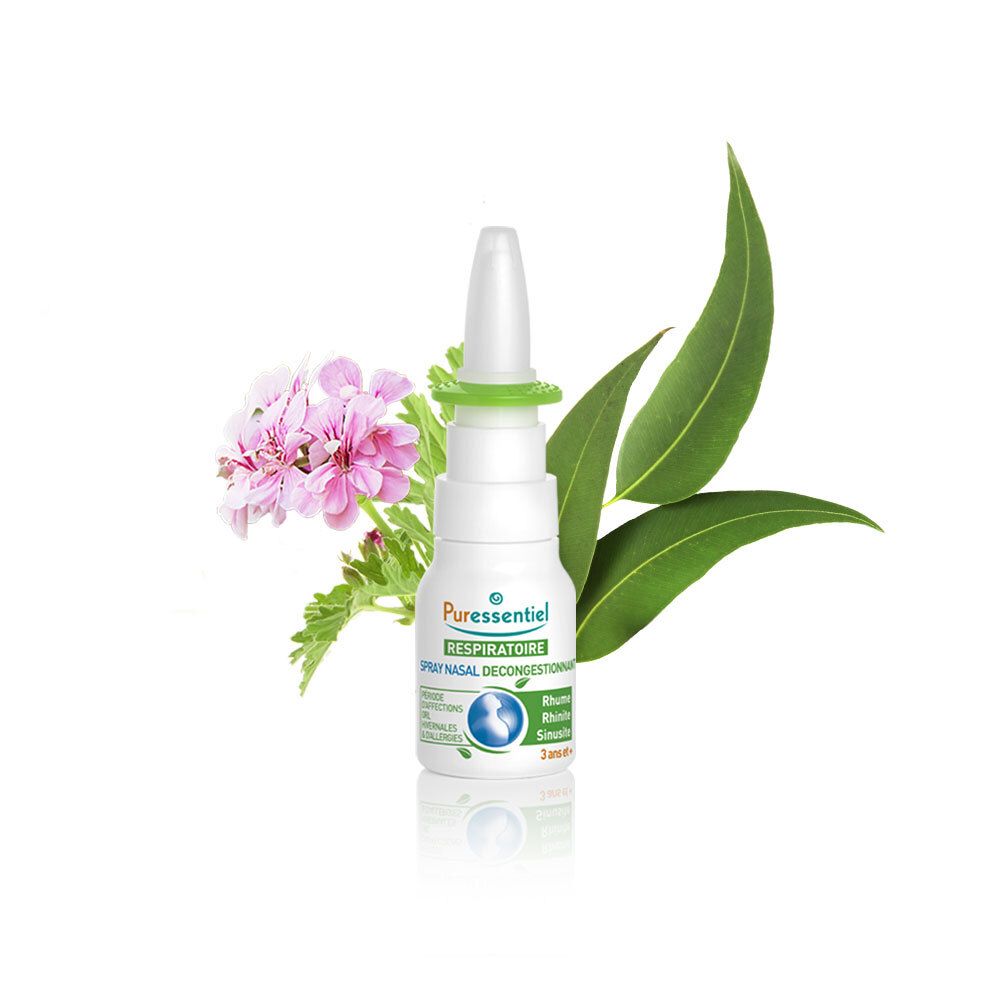 PURESSENTIEL RESPIRATOIRE Spray Nasal Décongestionnant aux HE BIO - 15 ml