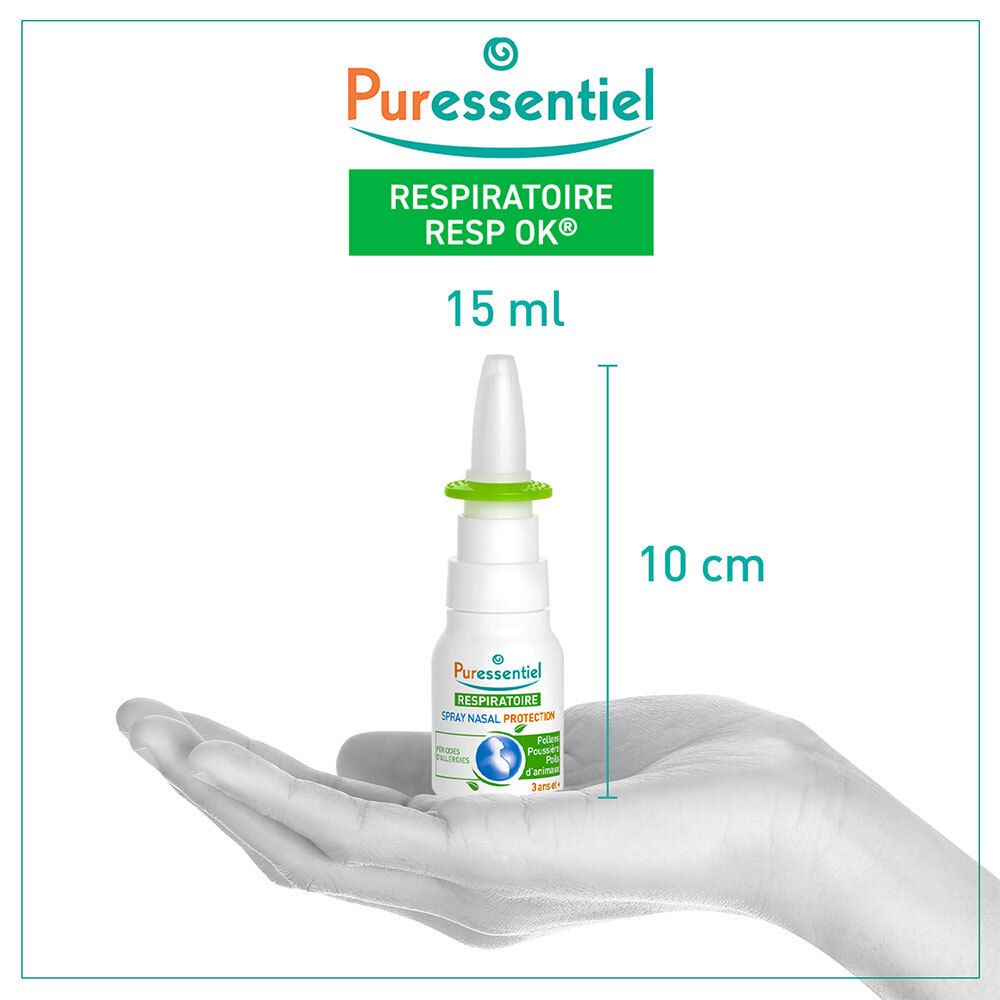 PURESSENTIEL RESPIRATOIRE Spray Nasal Protection Allergies aux HE BIO - 20 ml