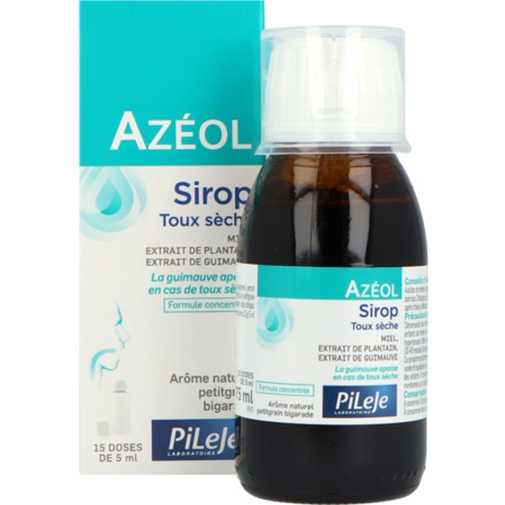 Azéol Toux Sèche, Sirop, complément alimentaire pour la toux sèche, fl 75 ml