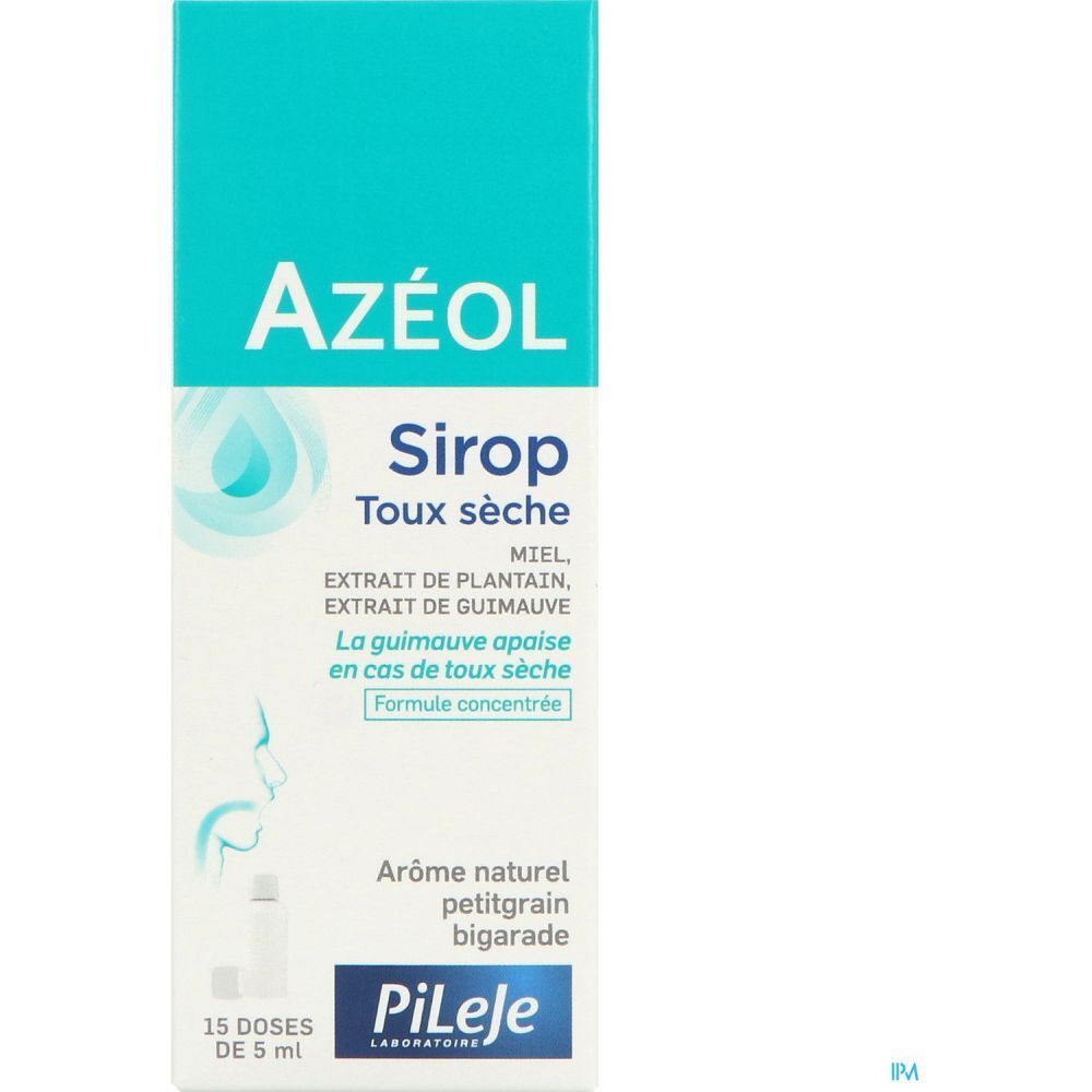 Azéol Toux Sèche, Sirop, complément alimentaire pour la toux sèche, fl 75 ml