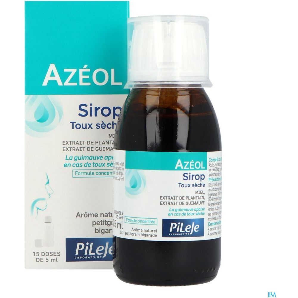 Azéol Toux Sèche, Sirop, complément alimentaire pour la toux sèche, fl 75 ml