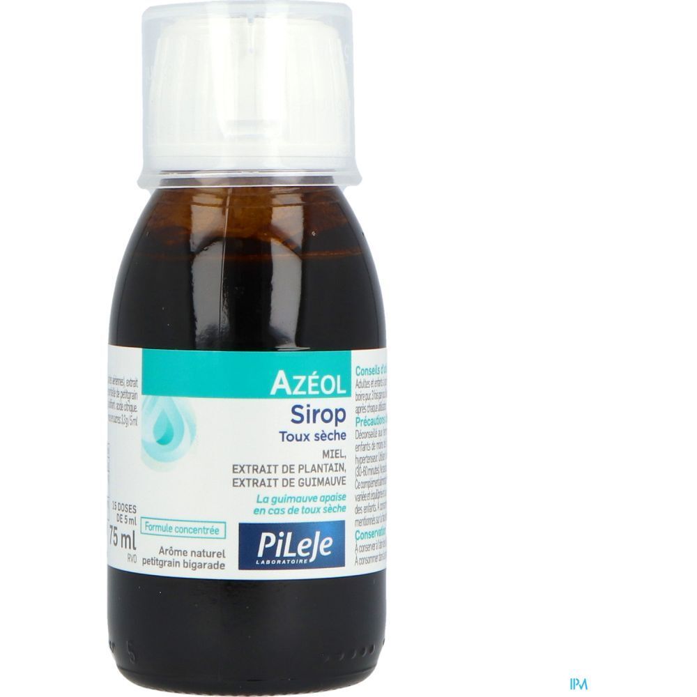 Azéol Toux Sèche, Sirop, complément alimentaire pour la toux sèche, fl 75 ml